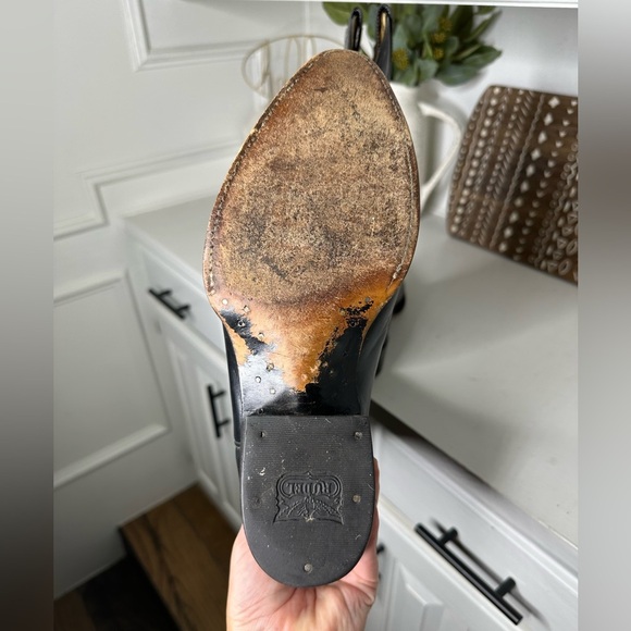 **SOLD** Rudel Vintage Black Embroidered Cowboy Western Boots Men's 9, Women's - Picture 7 of 9